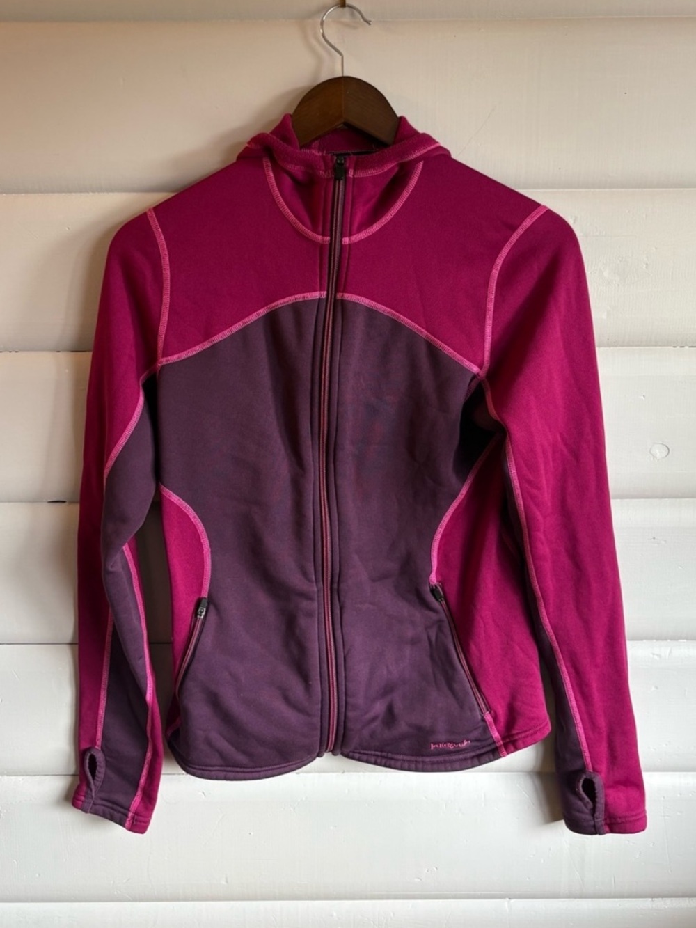 Patagonia Women’s S Polartec Power Dry Full Zip Hooded Fleece Jacket Sweater